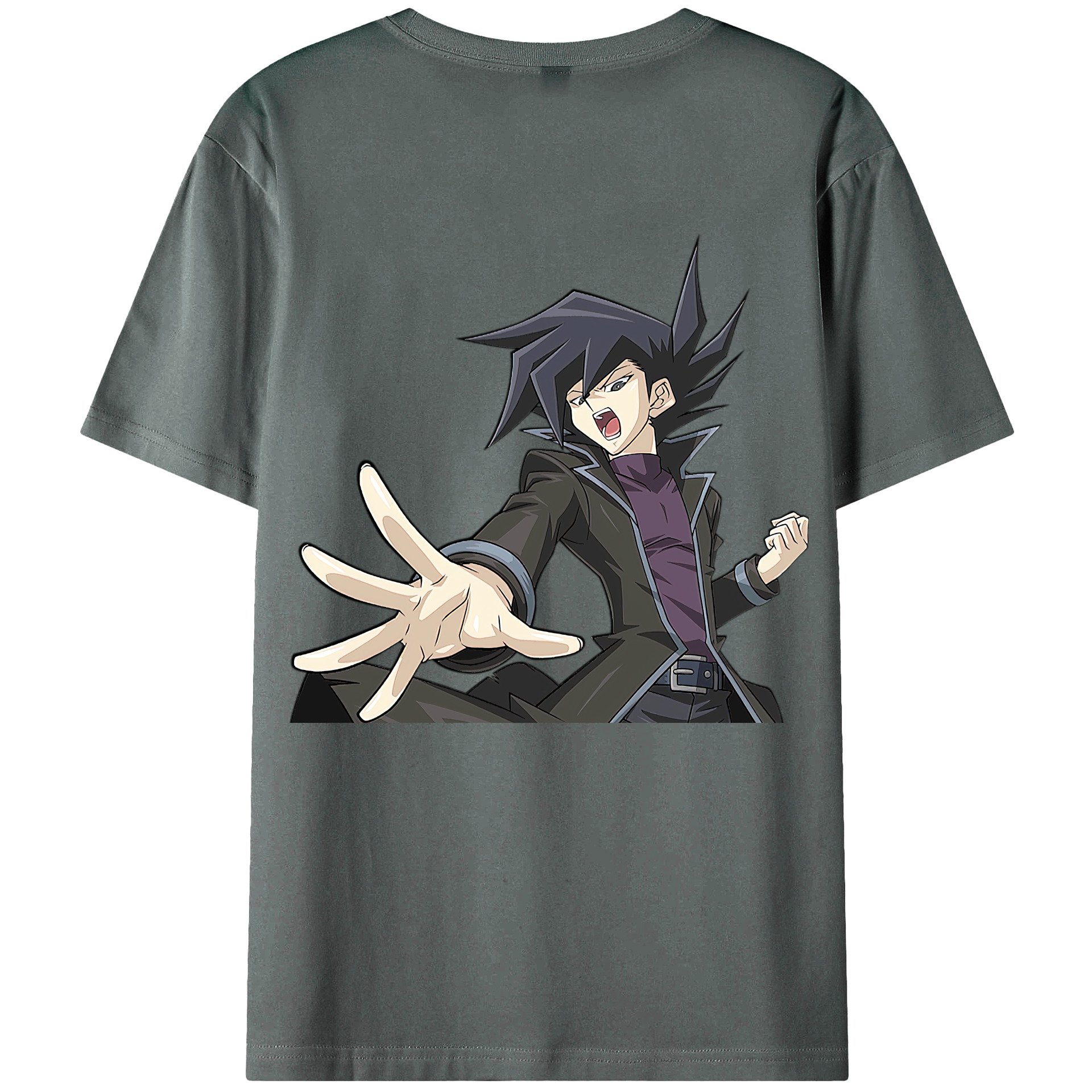 （画像用） 遊☆戯☆王 Yu-Gi-Oh! 綿100％ メンズ半袖Tシャツ（バックプリント） 通気性